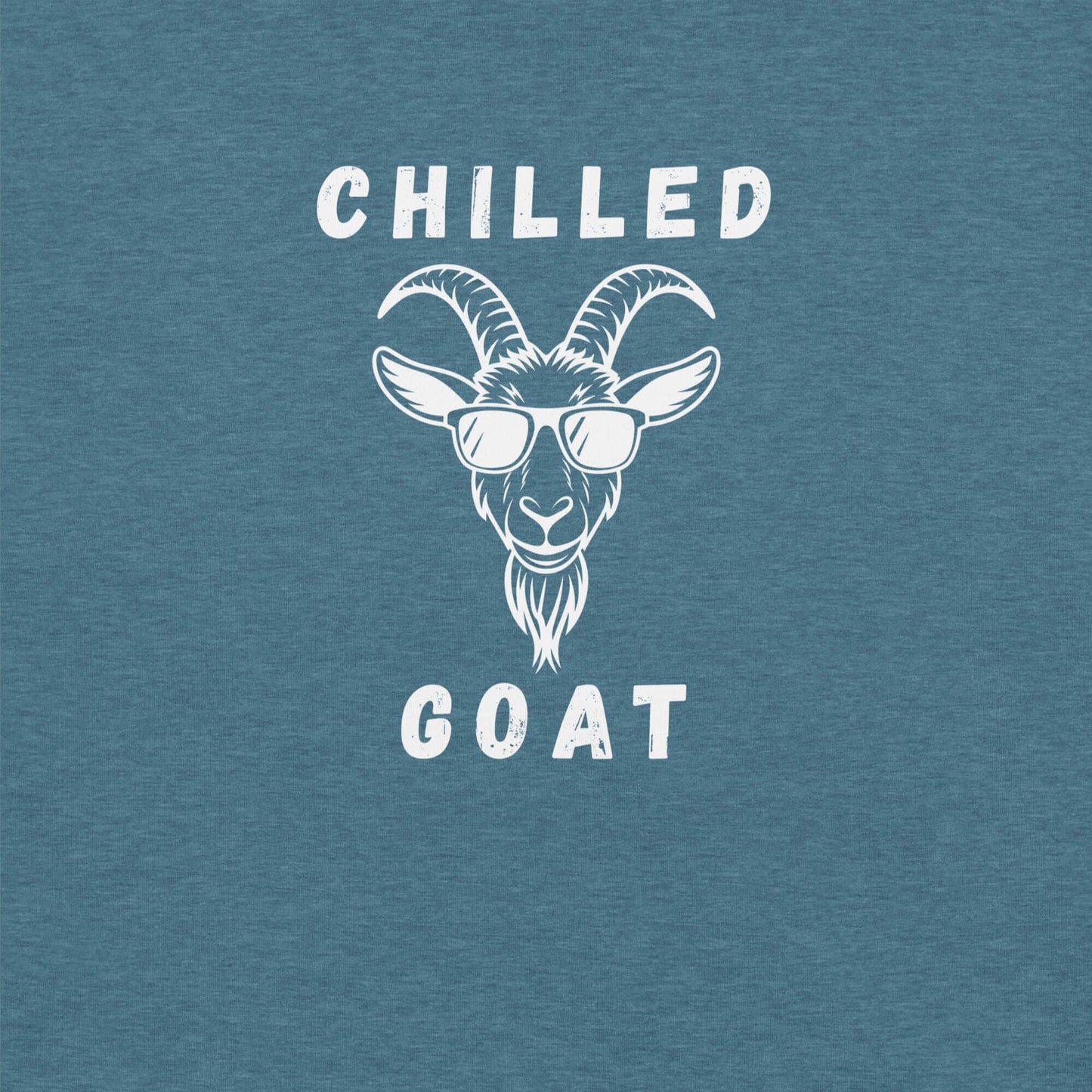 Chilled Goat teal custom t-shirt