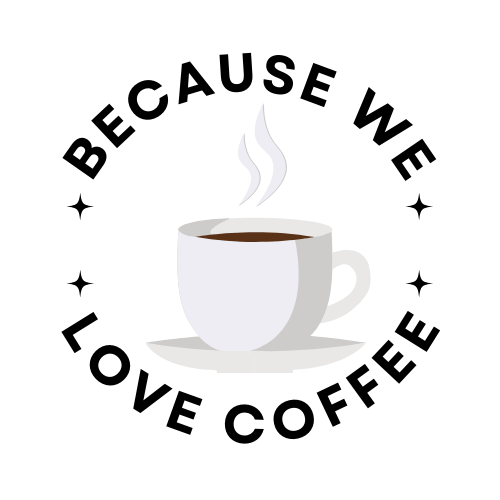 Because we love coffee logo and merchandize