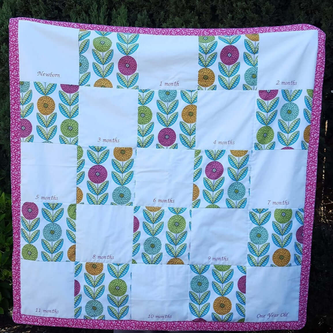 1st year custom memory handprint quilt