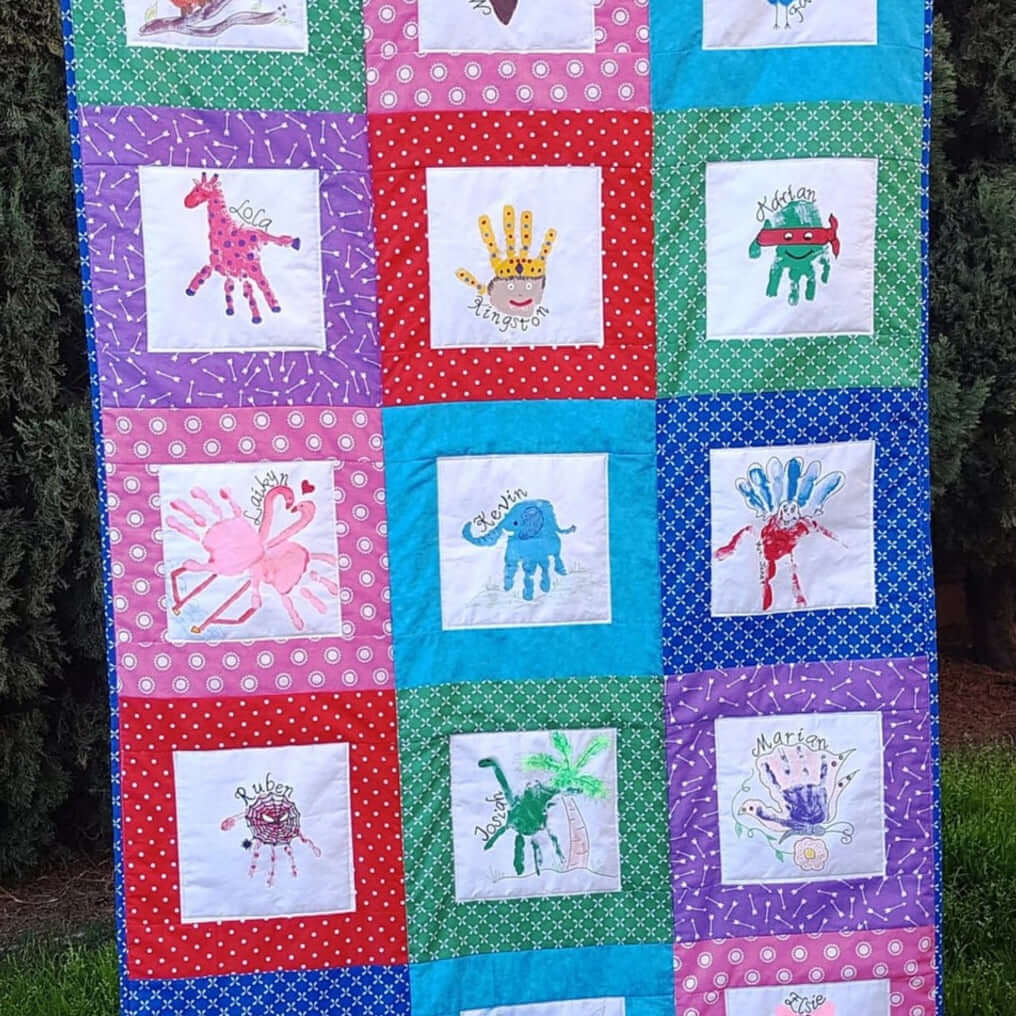 Handprint Custom Quilt