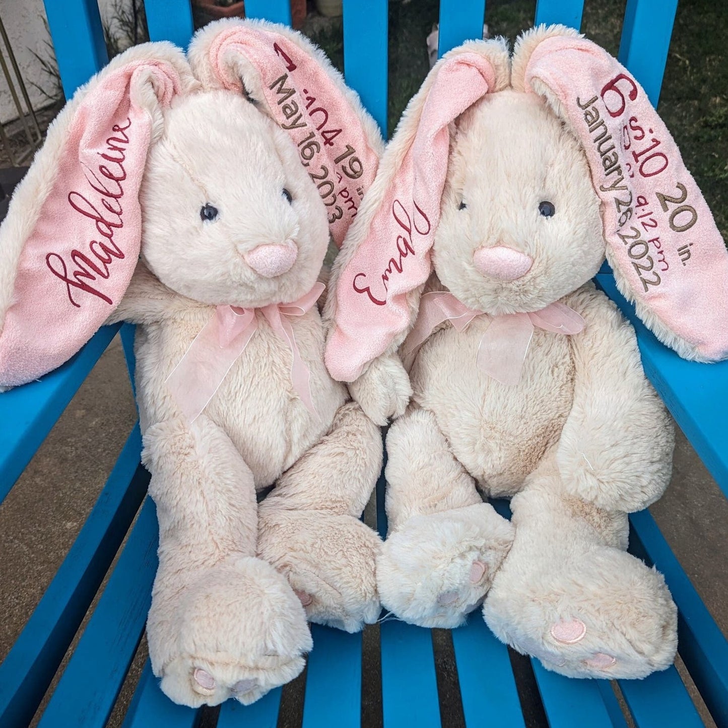 Personalized Birth Announcement Bunny