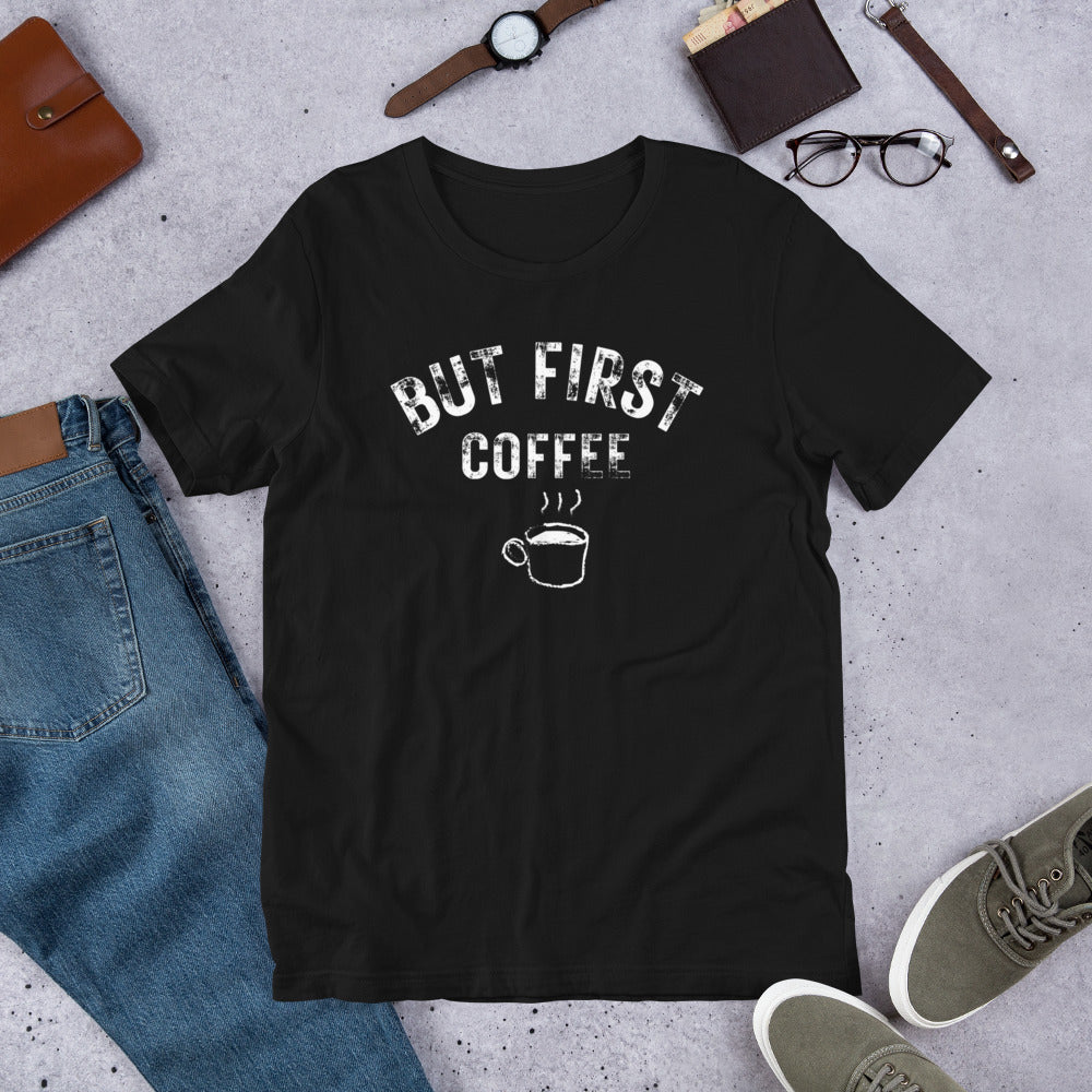 But First Coffee Unisex t-shirt logo