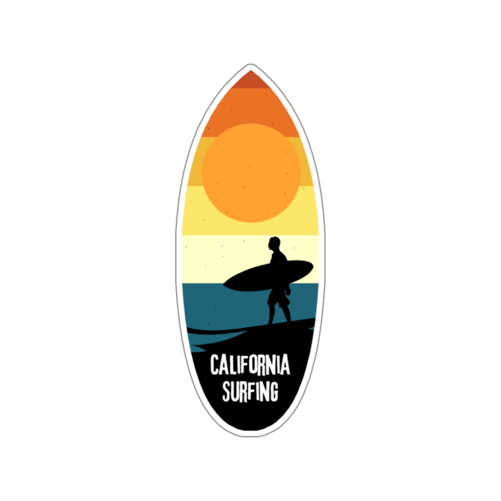 California Surfing Surfboard sticker