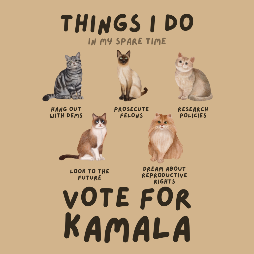 Cats vote for Kamala logo