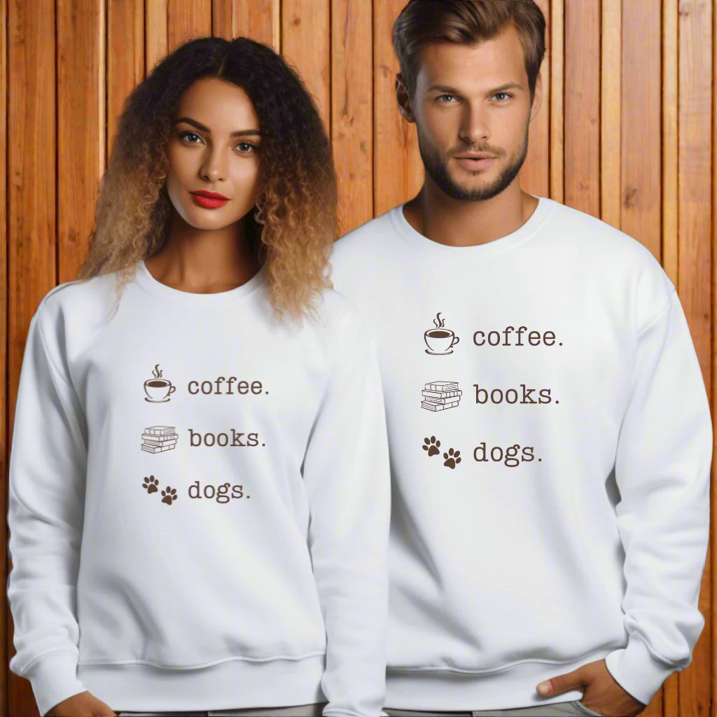 Coffee, Books, Dogs Sweatshirt