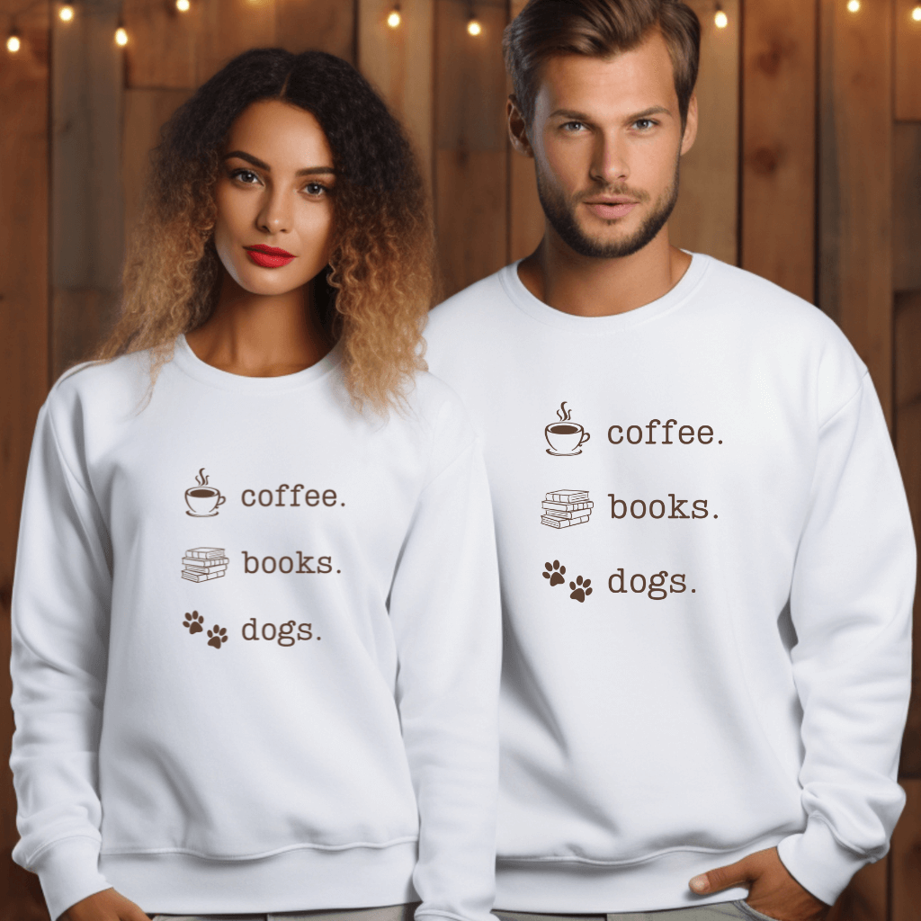 Coffee, Books, Dogs Sweatshirt