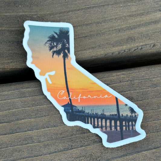 California Pier Vinyl Sticker