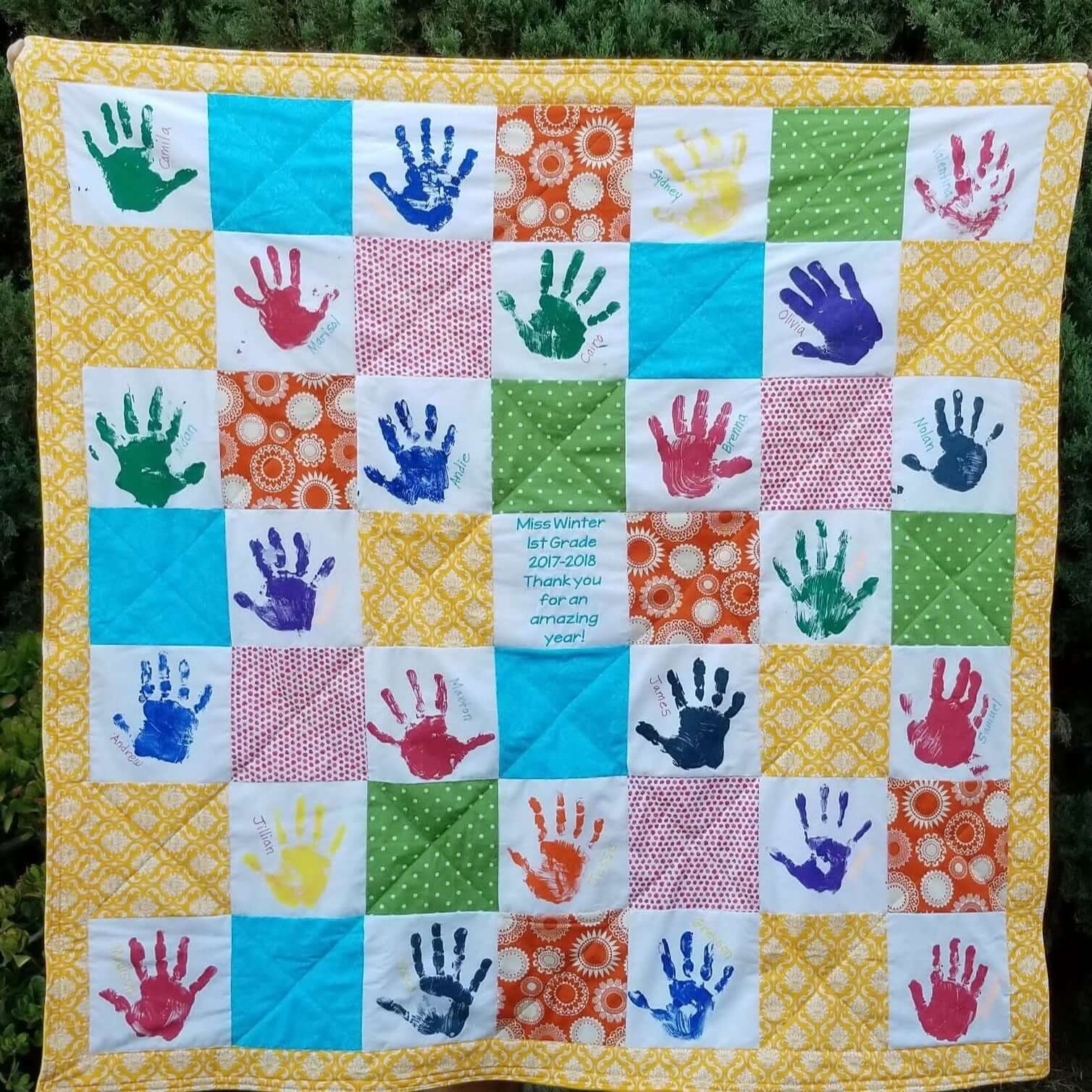 Custom Handprint Quilt