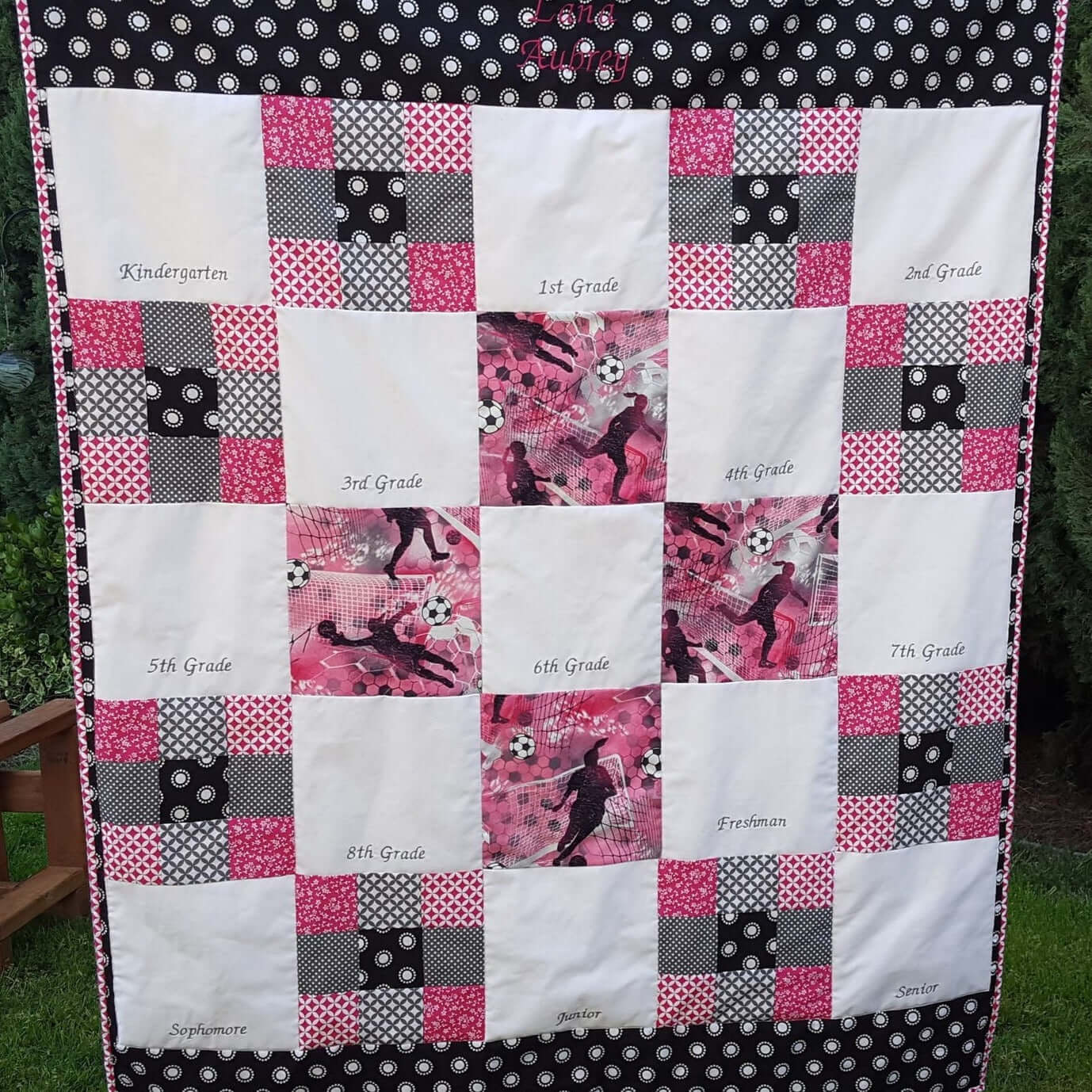 Custom Handprint Quilt for your child's school years memories