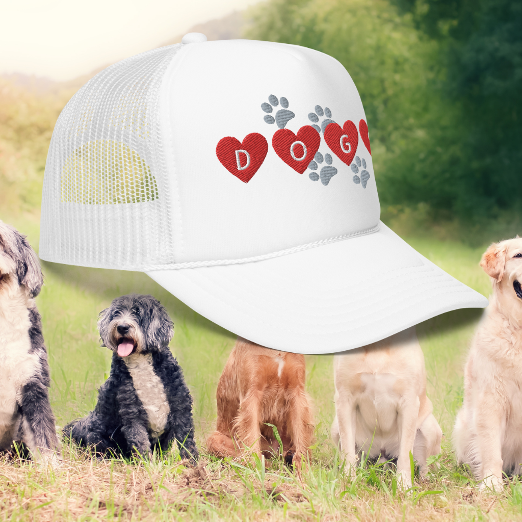 Love Dogs Embroidered Trucker Hat