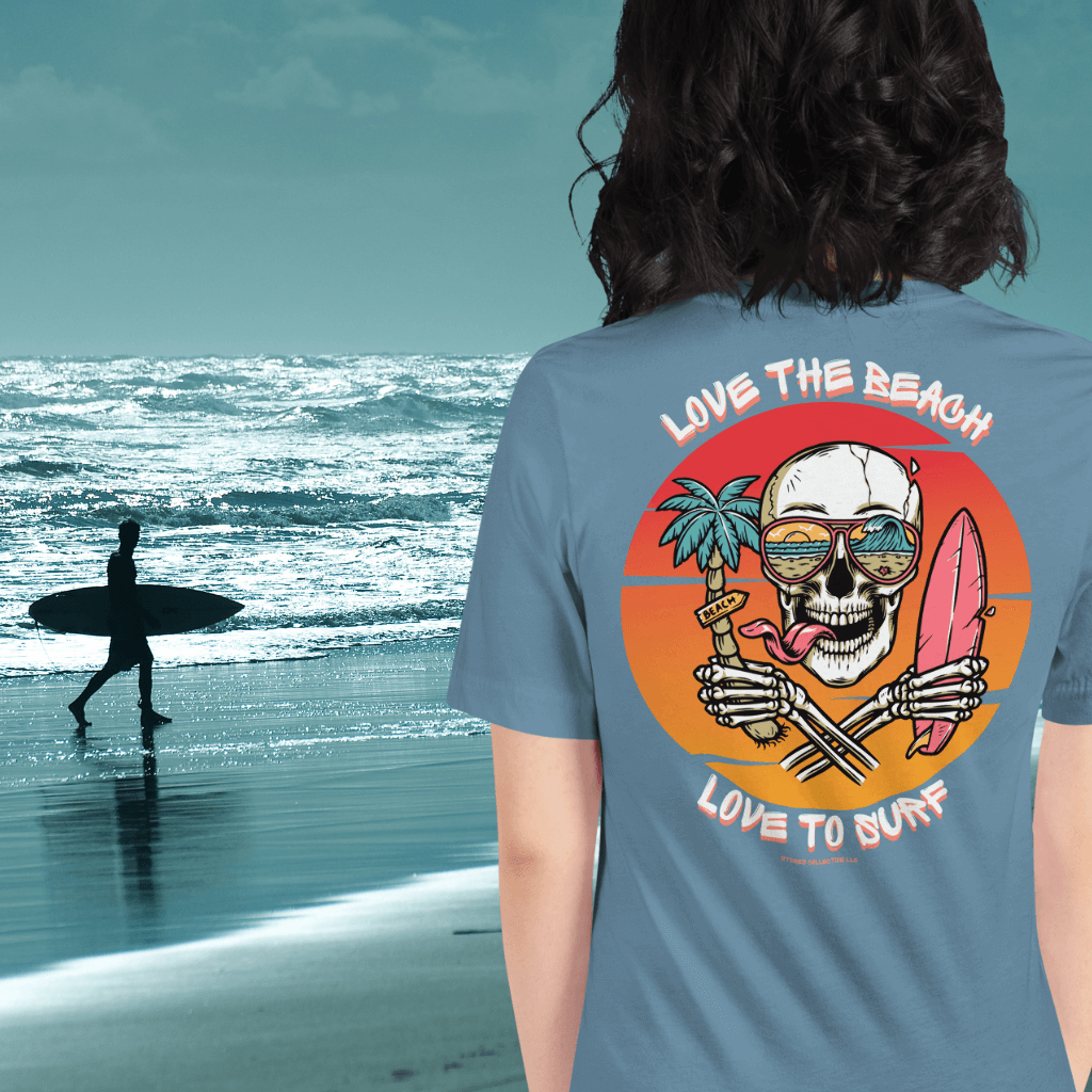 Love the Beach Love to Surf Unisex t-shirt