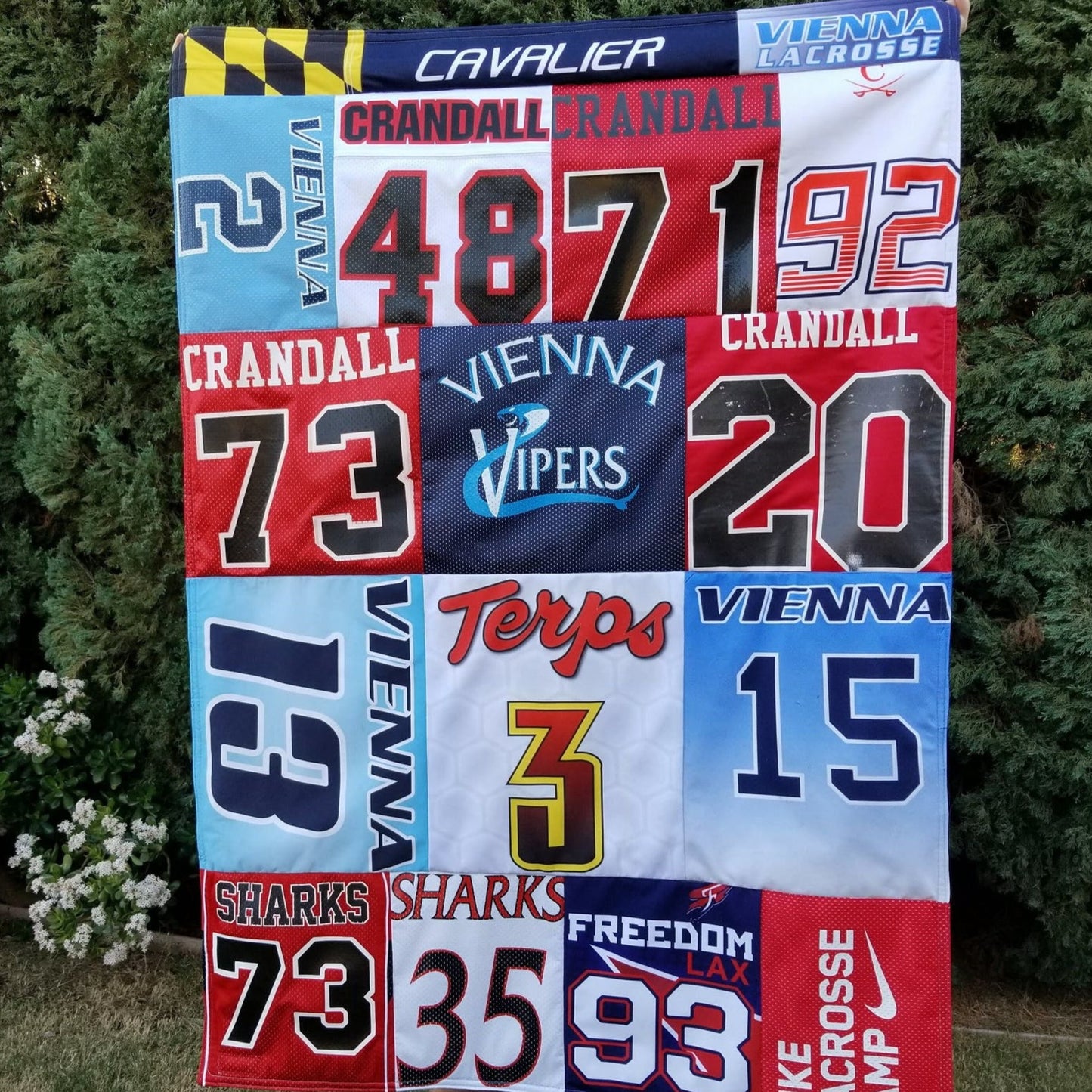 Custom Memory Quilt made with Sports Jerseys