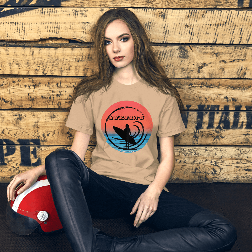 Surfing Silhouette Unisex t-shirt