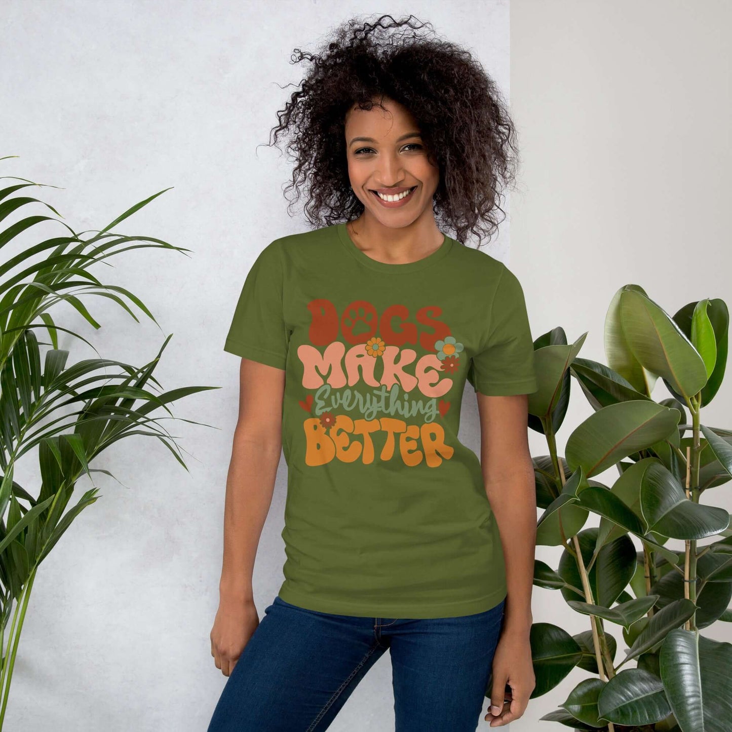 Dogs Make Everything Better Custom Unisex tee