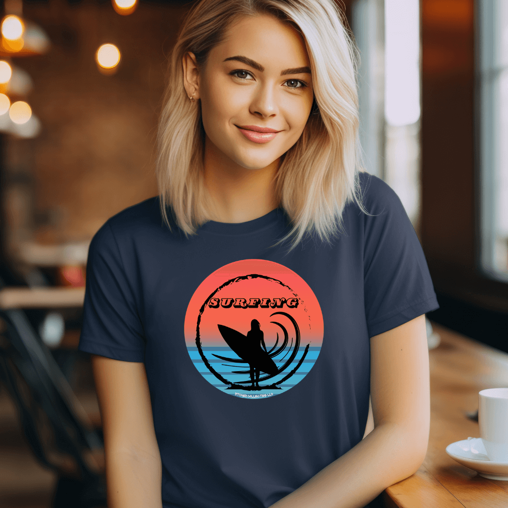 Custom Surfing Silhouette Unisex tee