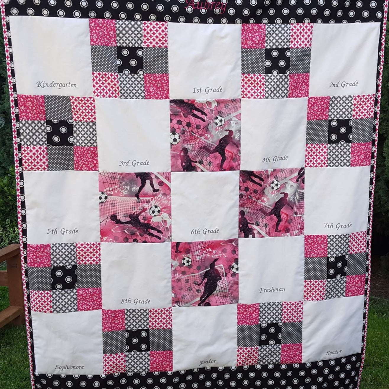 school years custom handprint quilt