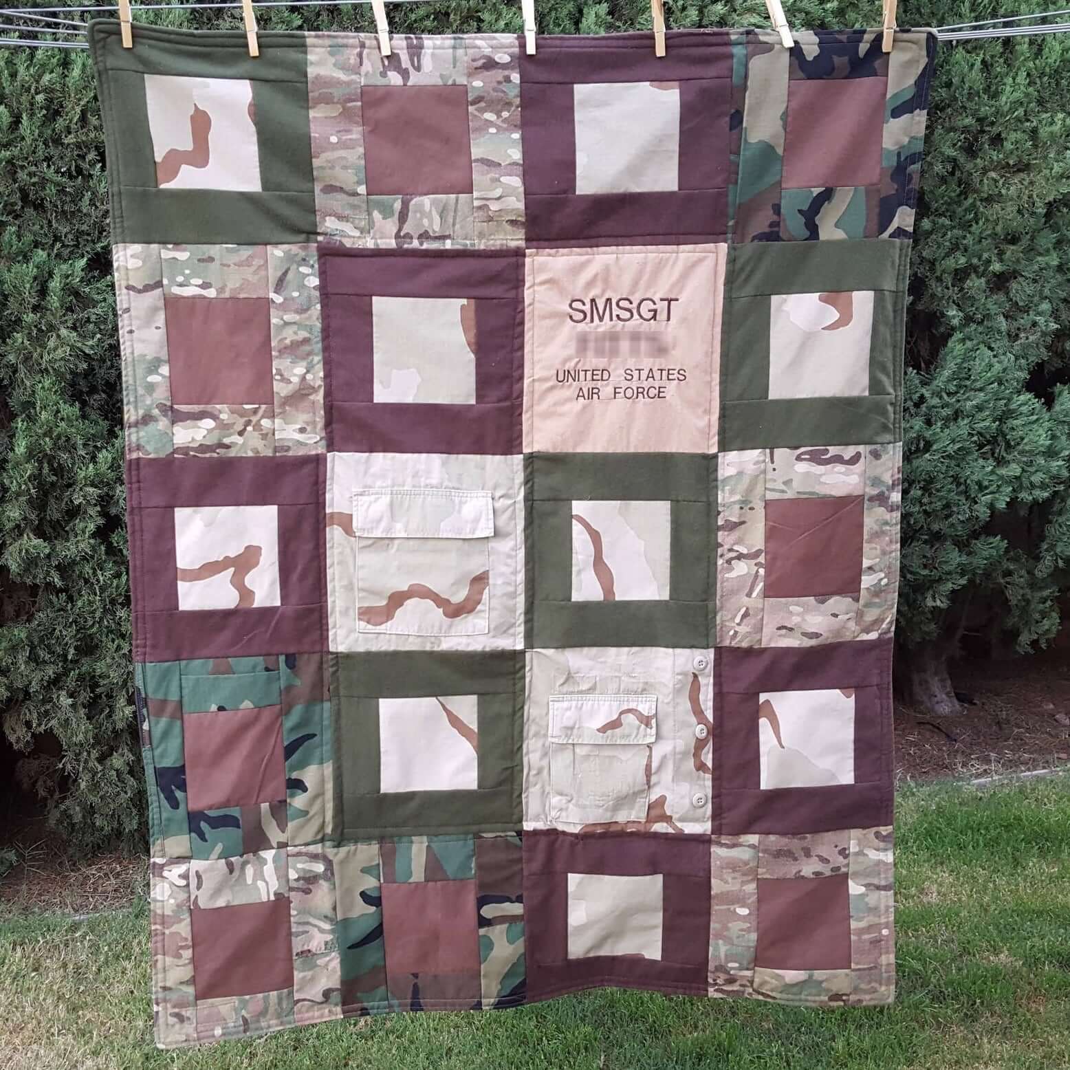 Custom handmade purchases USARMY throw Quilt