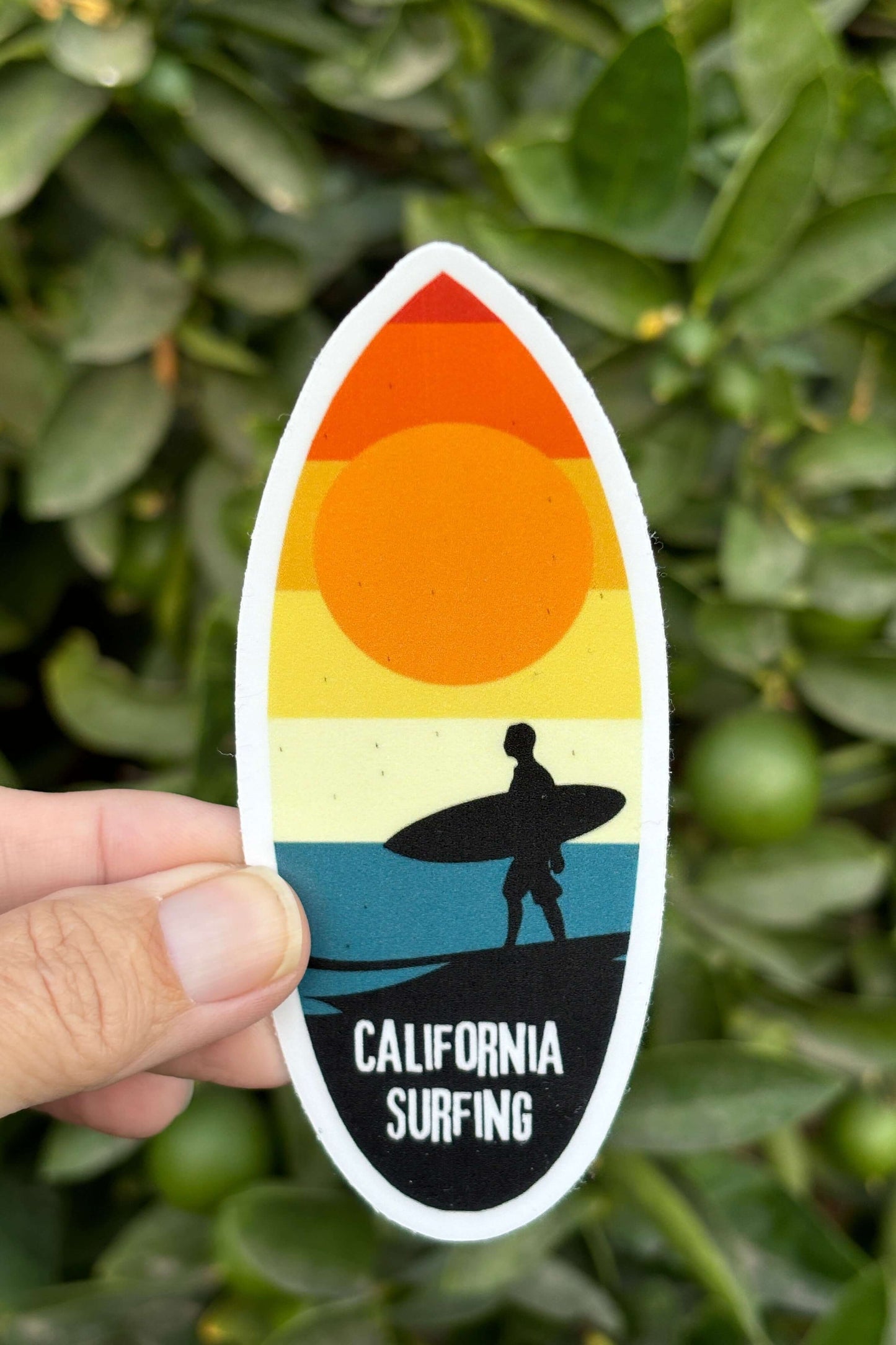 California Surfing Surfboard Sticker