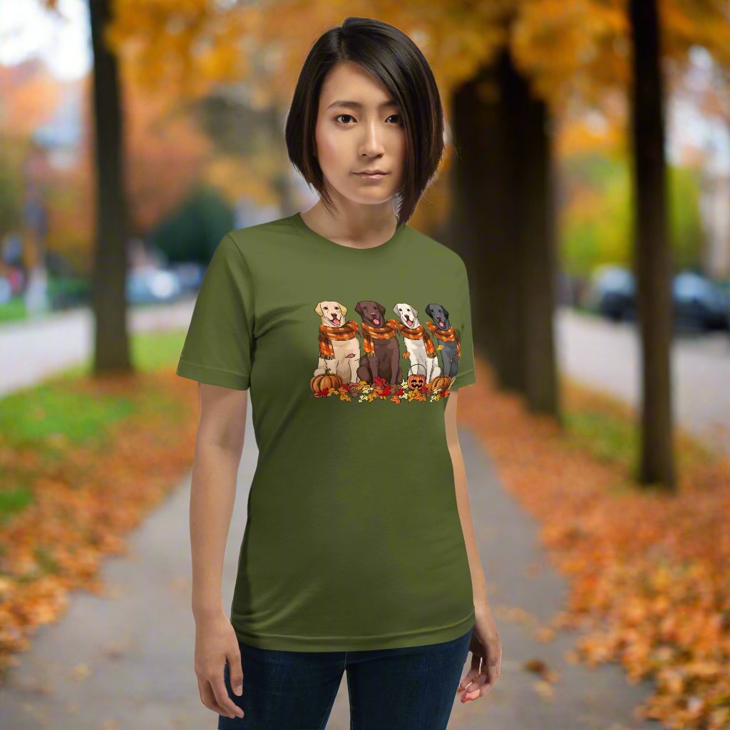 Fall themed Labrador t-shirt