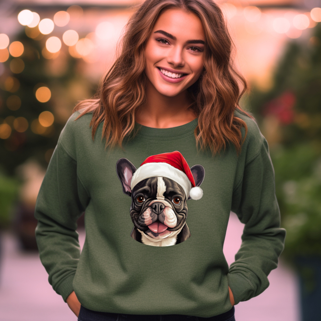 Santa French Bulldog Christmas Sweatshirt