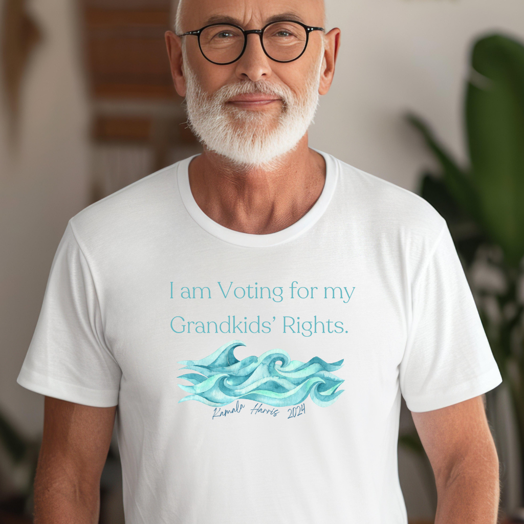 Voting for my Grandkids t-shirt logo