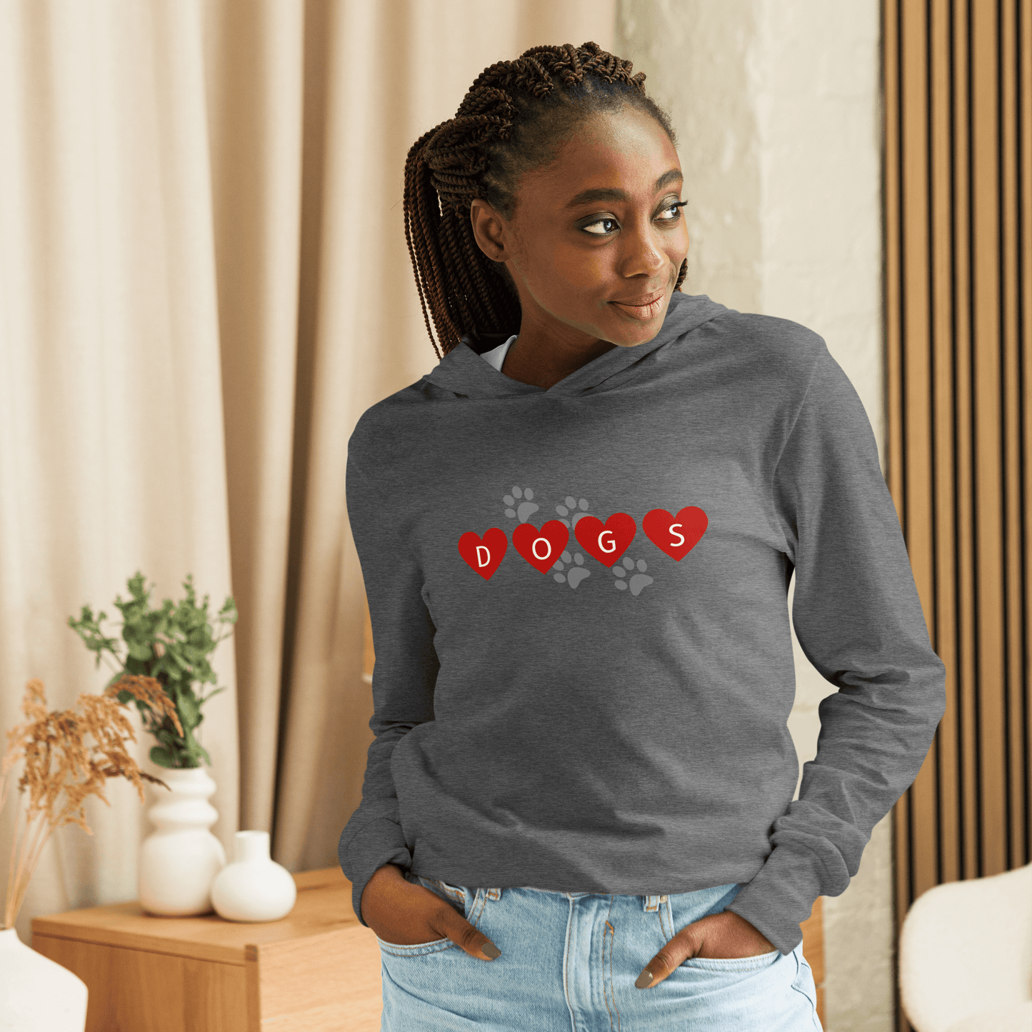 Love Dogs Hooded Long-sleeve Tee