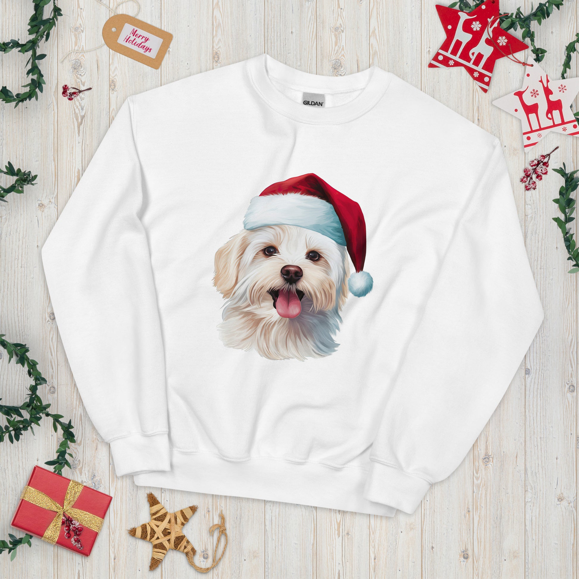 Merry Maltese Christmas Sweatshirt