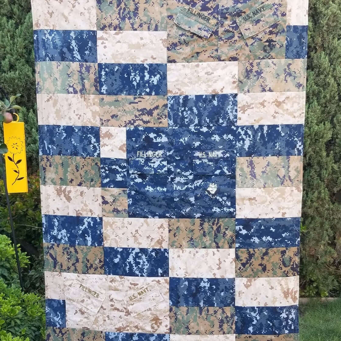 Military uniform custom memory quilt