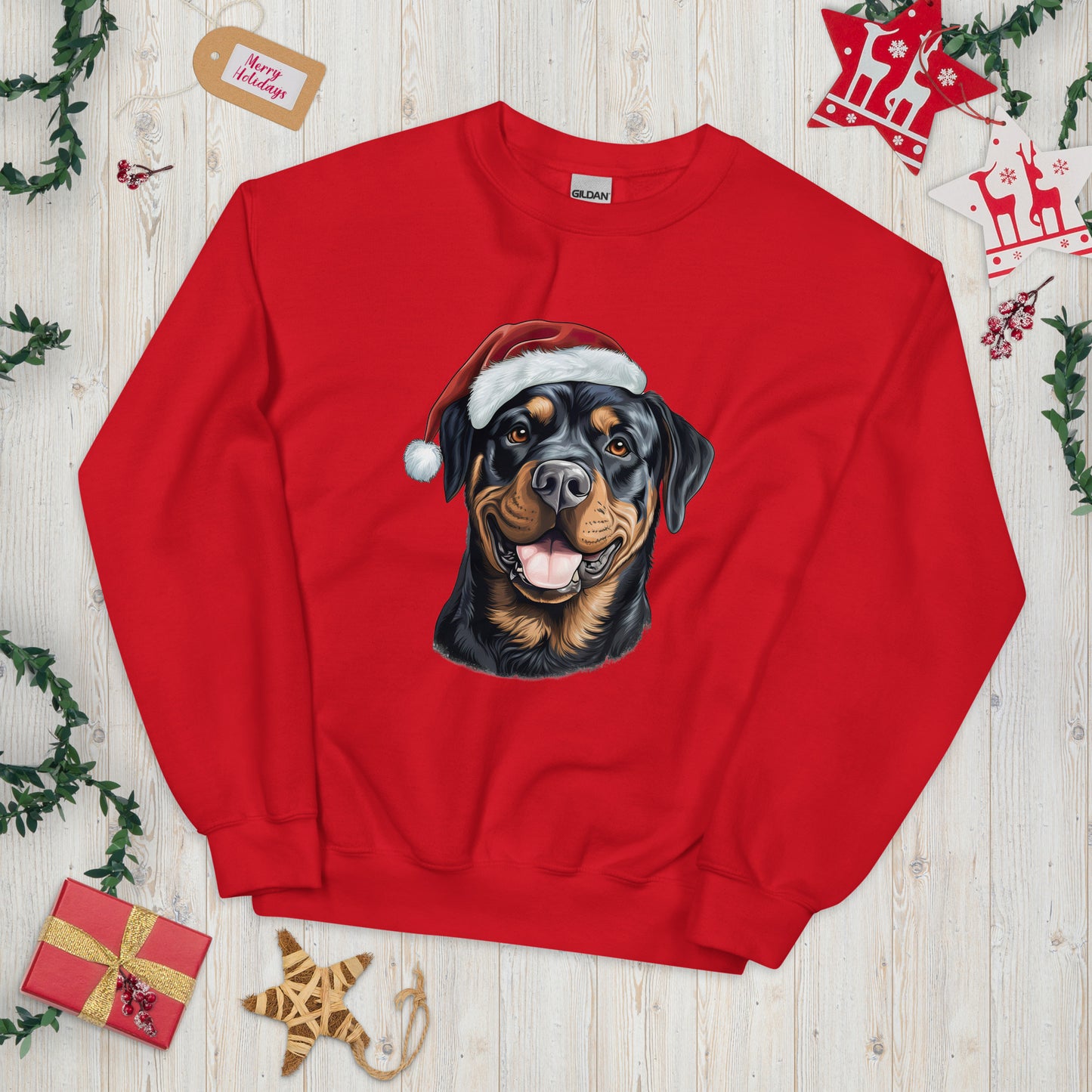 Rottweiler Christmas Sweatshirt