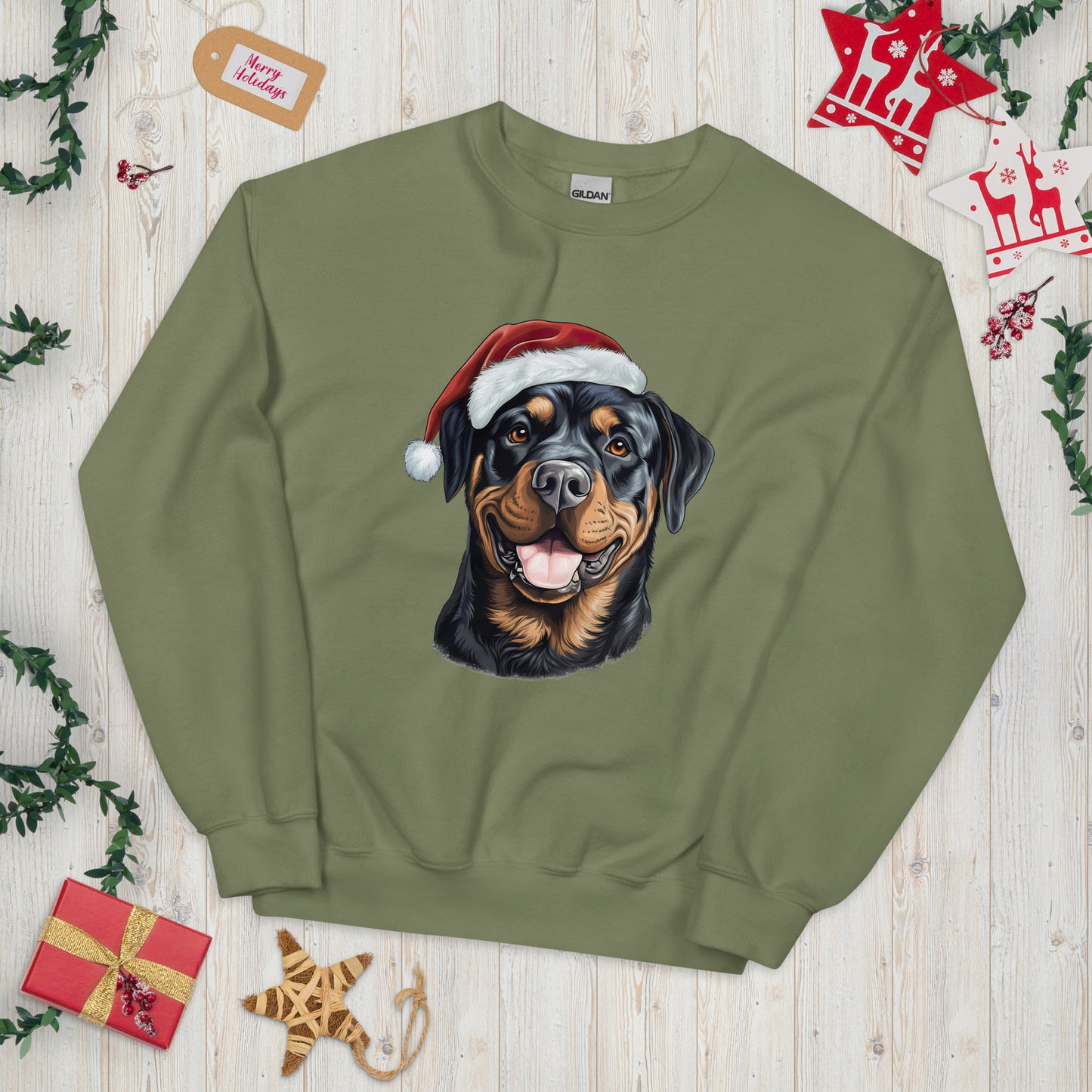 Rottweiler Christmas Sweatshirt