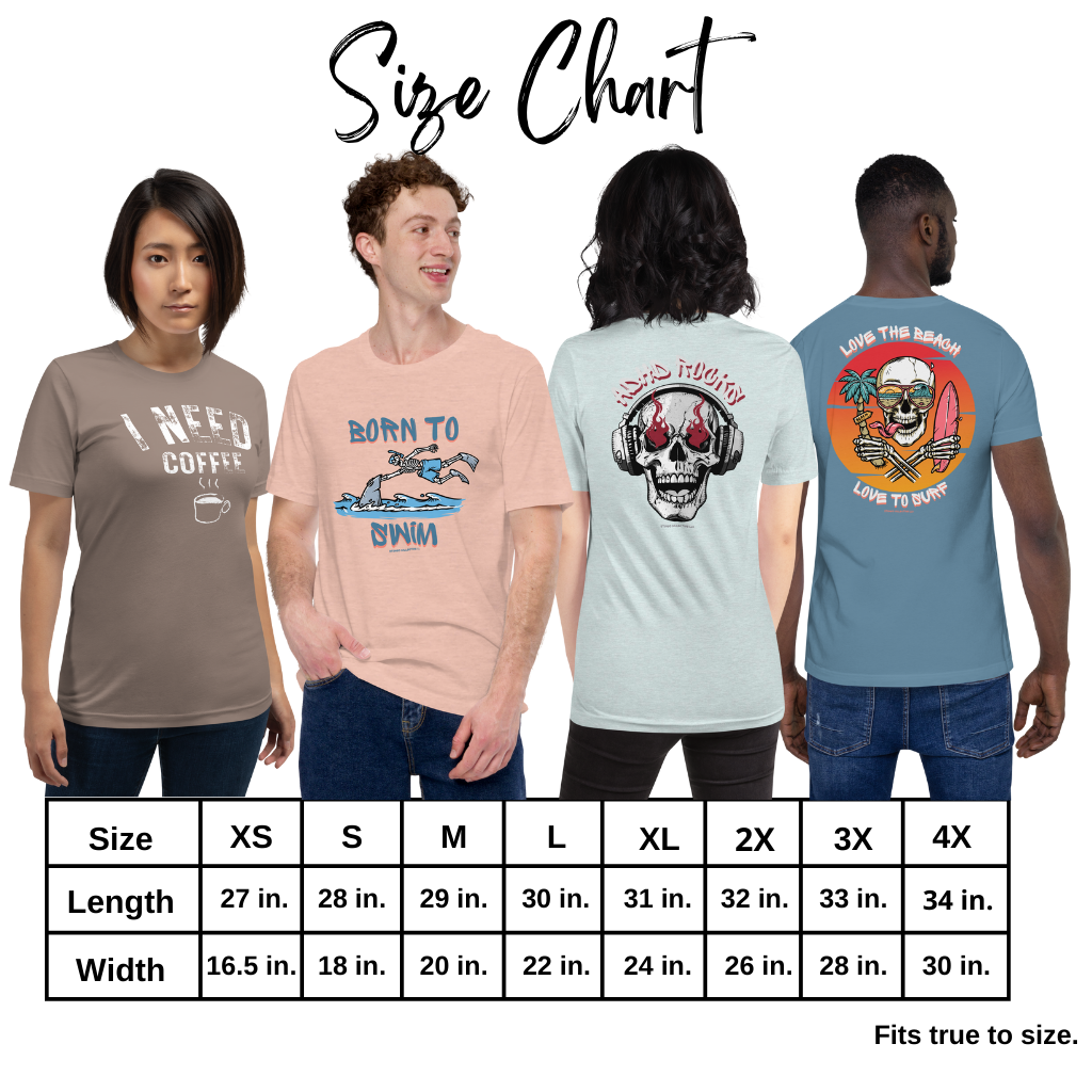 Stones Collective T-Shirt Size Chart