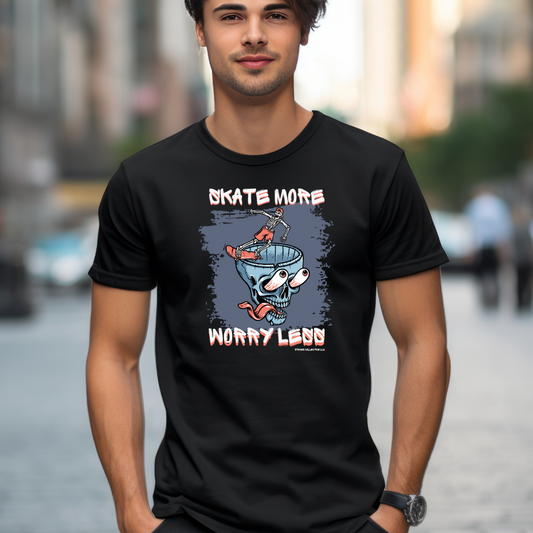 Skate More Worry Less Unisex t-shirt