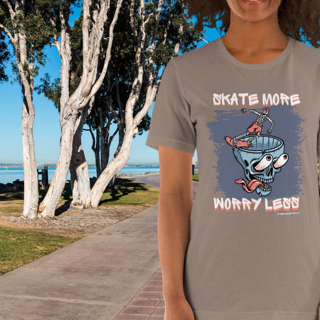 Skate More Worry Less t-shirt