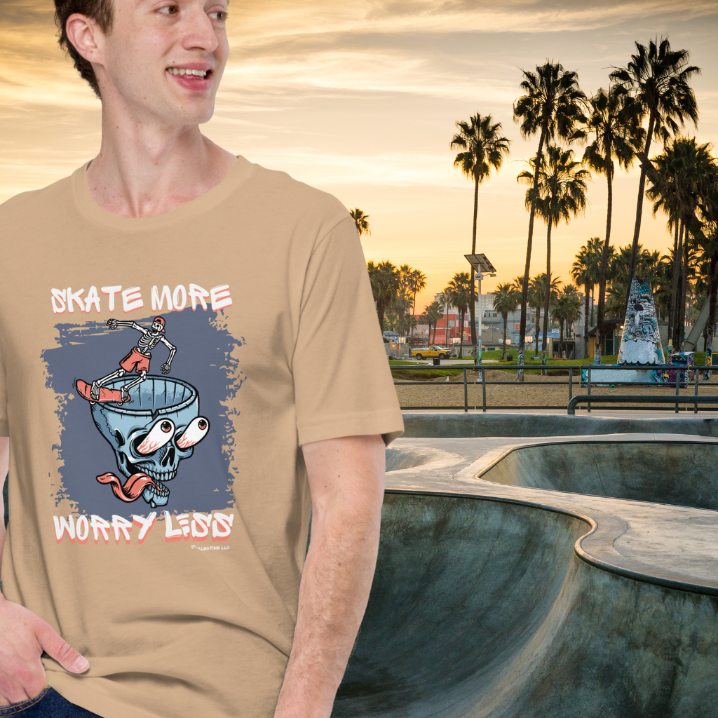 Skate More Worry Less Unisex t-shirt