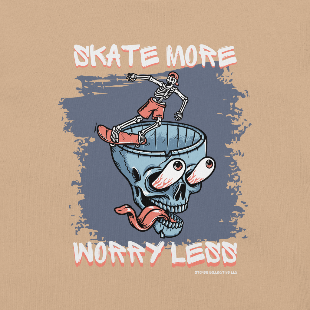 Teen Skate More Worry Less Unisex t-shirt image