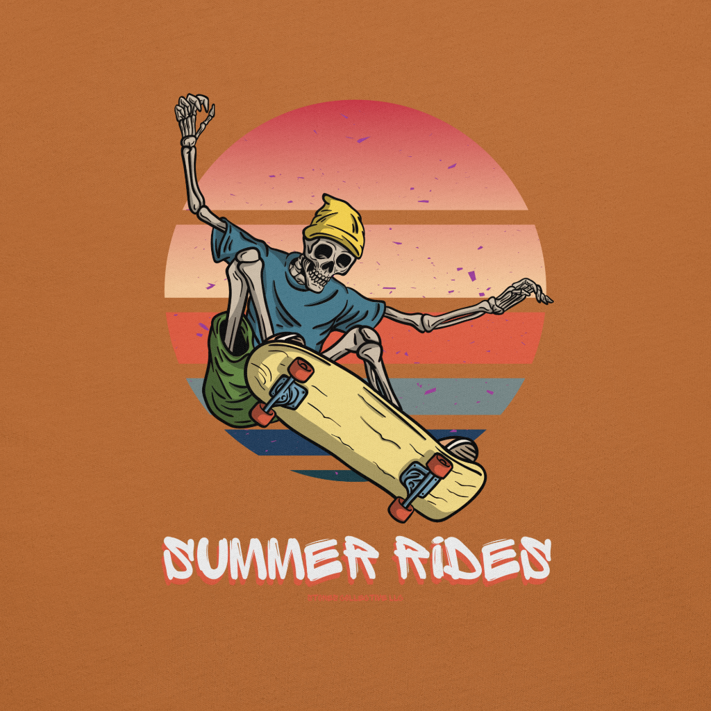 Summer Rides custom skateboarding logo 