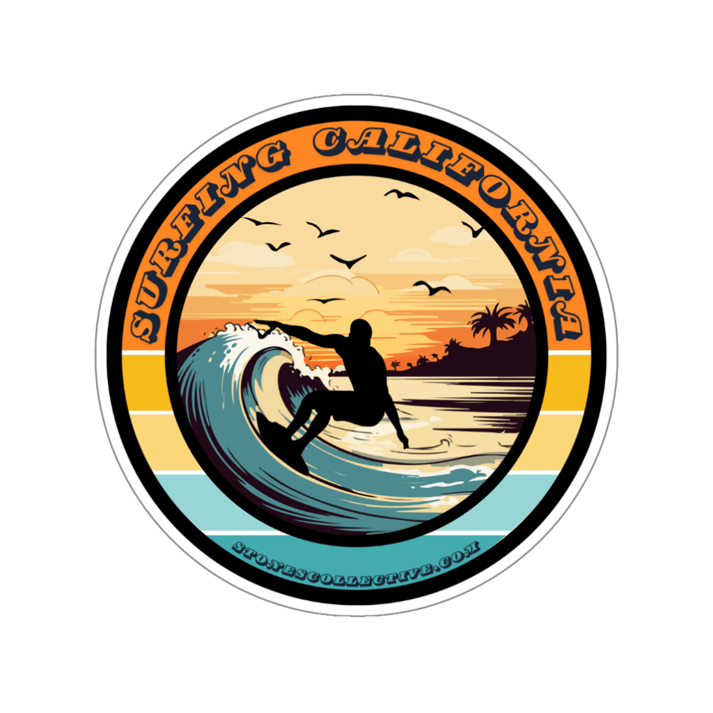 Surfing California sticker