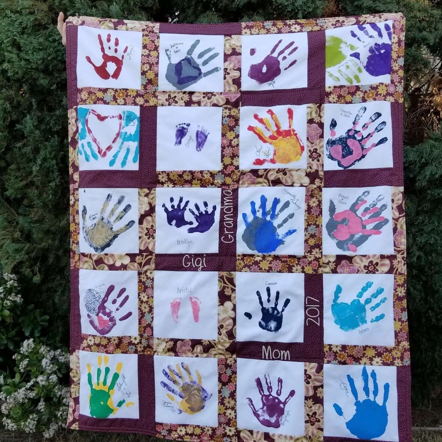 Custom Handprint Memory Quilt