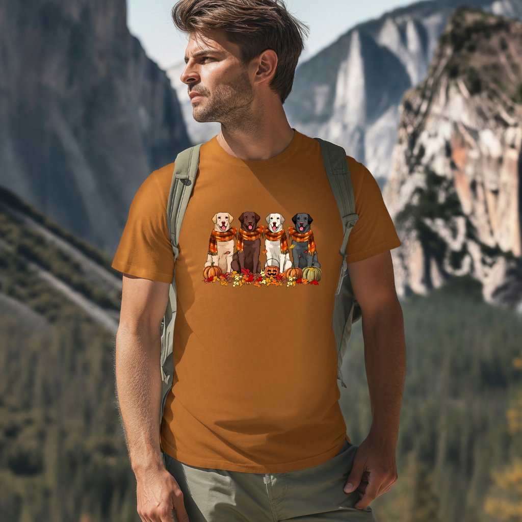 Fall themed Labrador t-shirt