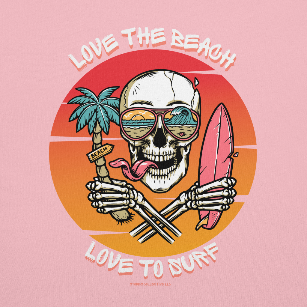 Love the Beach Love to Surf t-shirt logo