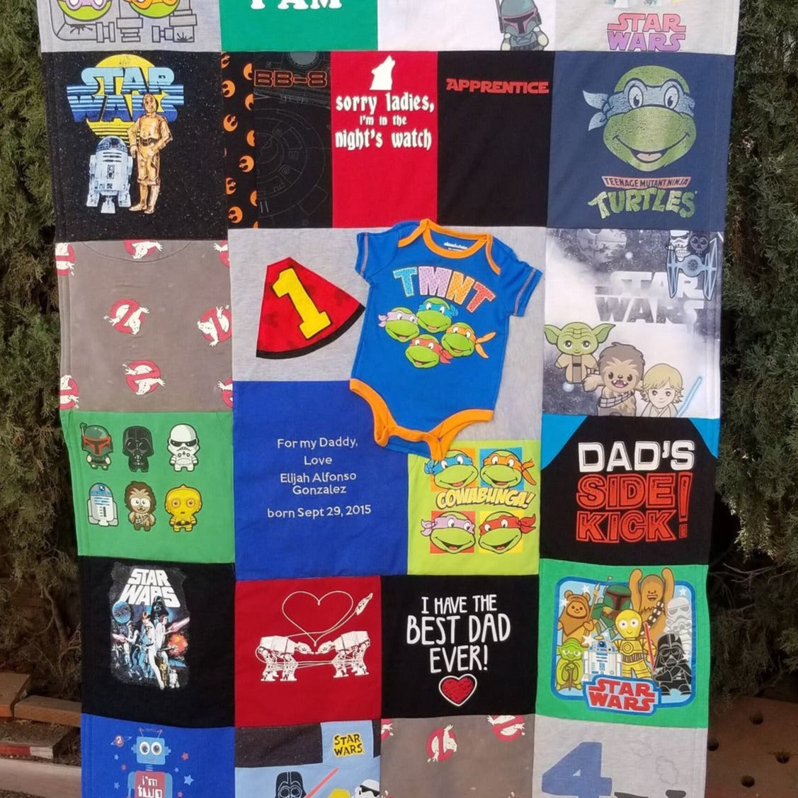 Custom Memory Quilt made from Baby Clothes