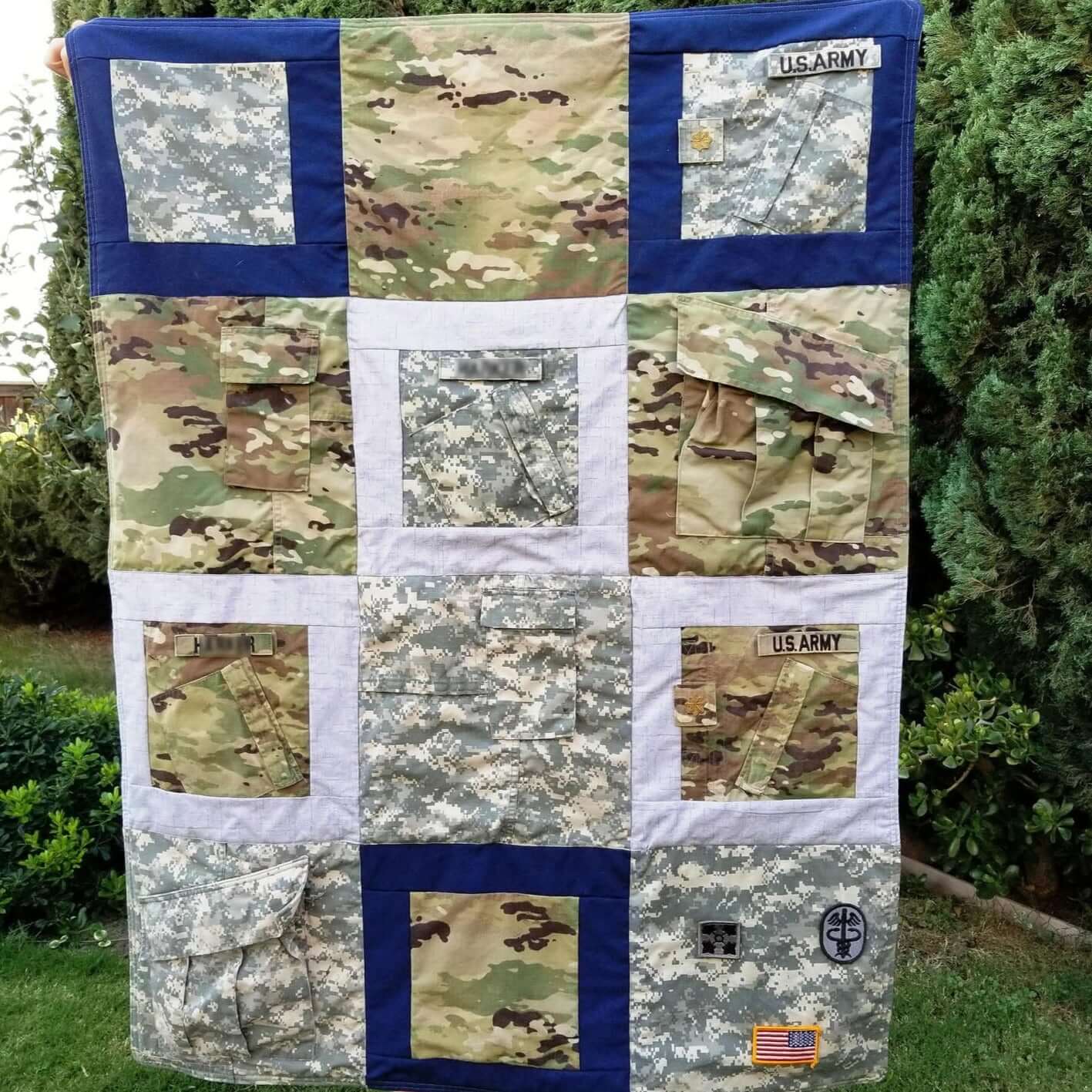 Military uniform custom memory quilt