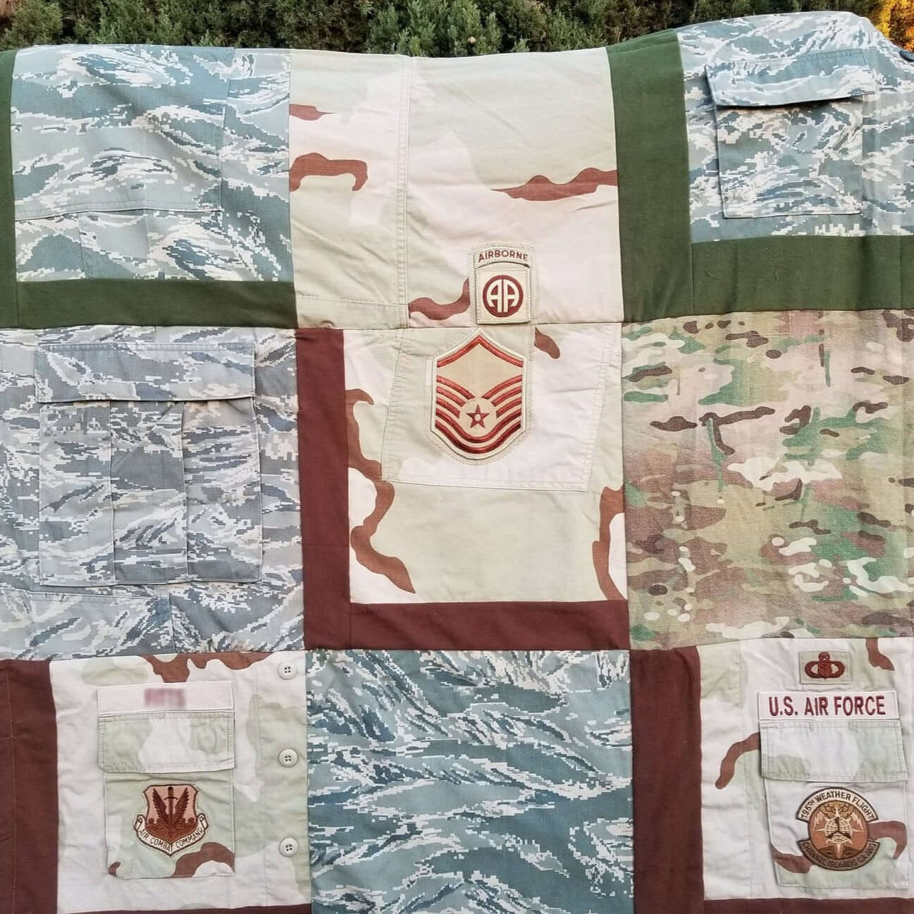 Custom handmade USARMY throw store Quilt