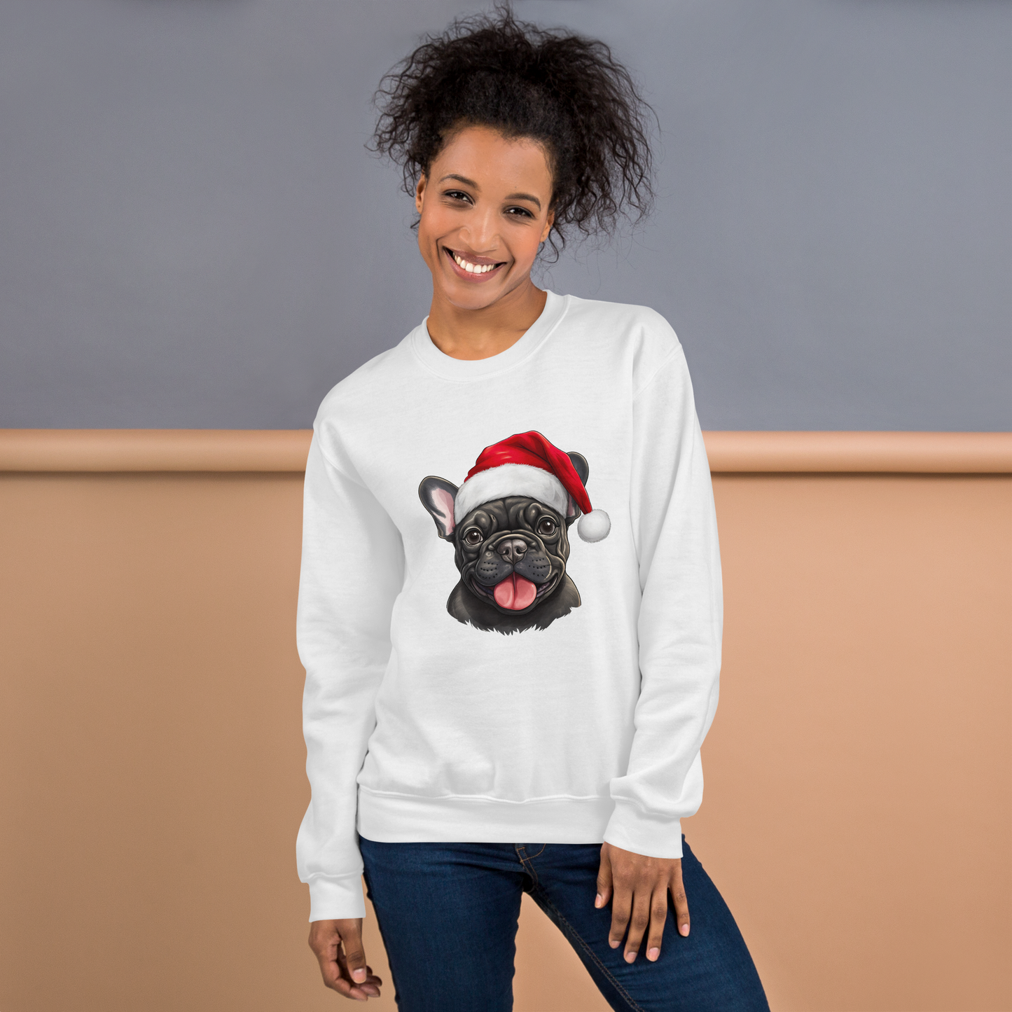 Santa French Bulldog Christmas Sweatshirt