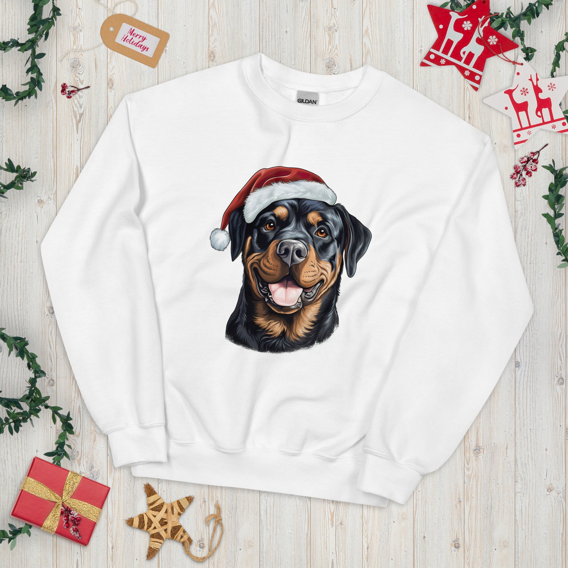 Rottweiler Christmas Sweatshirt