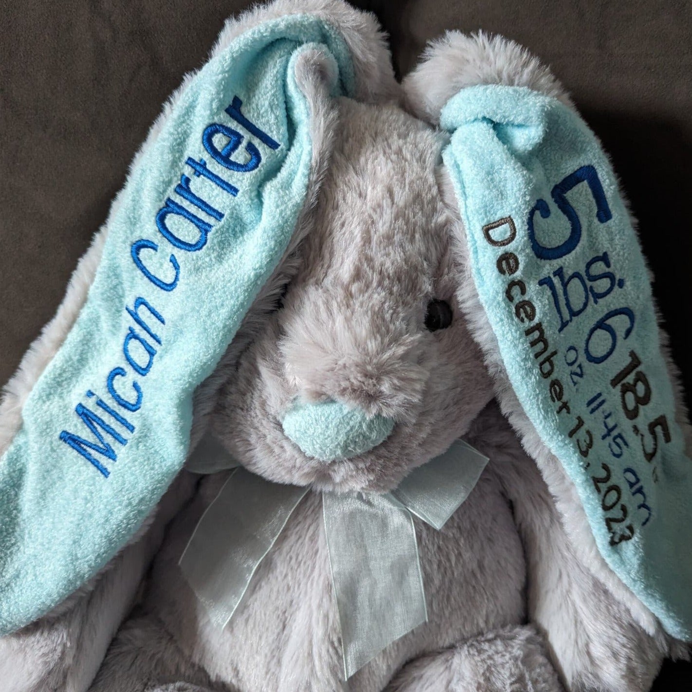 Personalized Birth Announcement Bunny