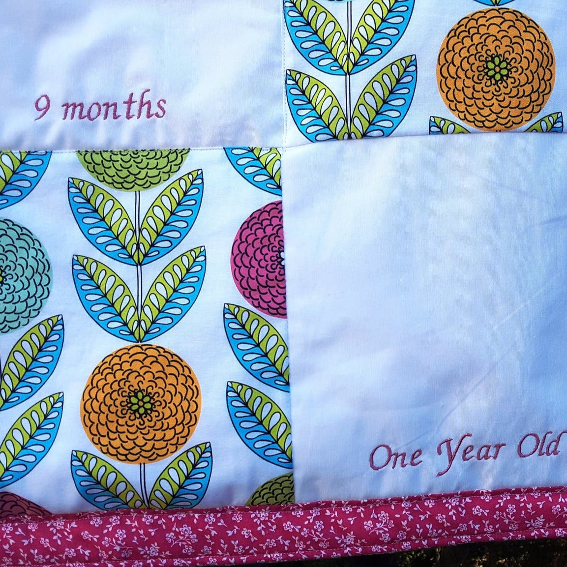 1st year custom handprint quilt