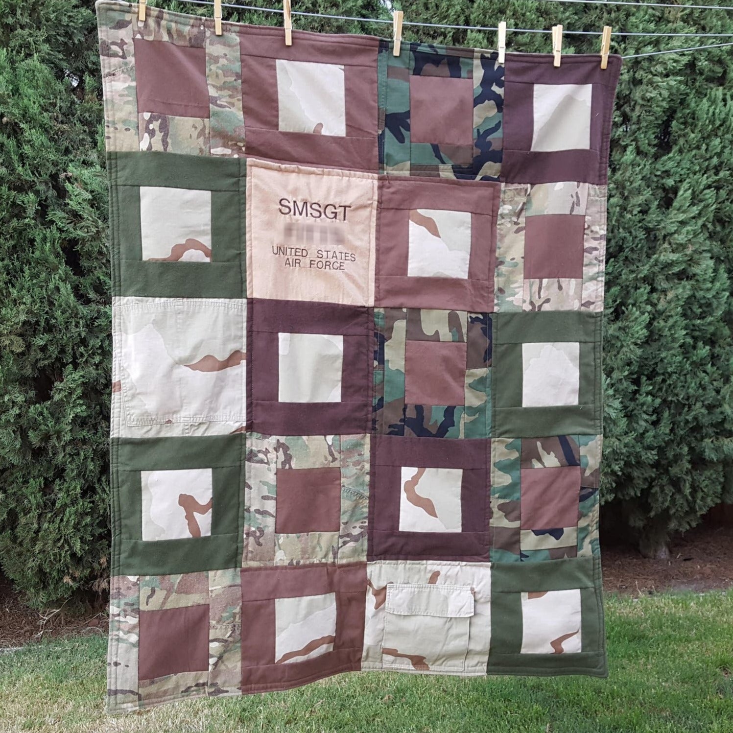 Military uniform custom memory quilt