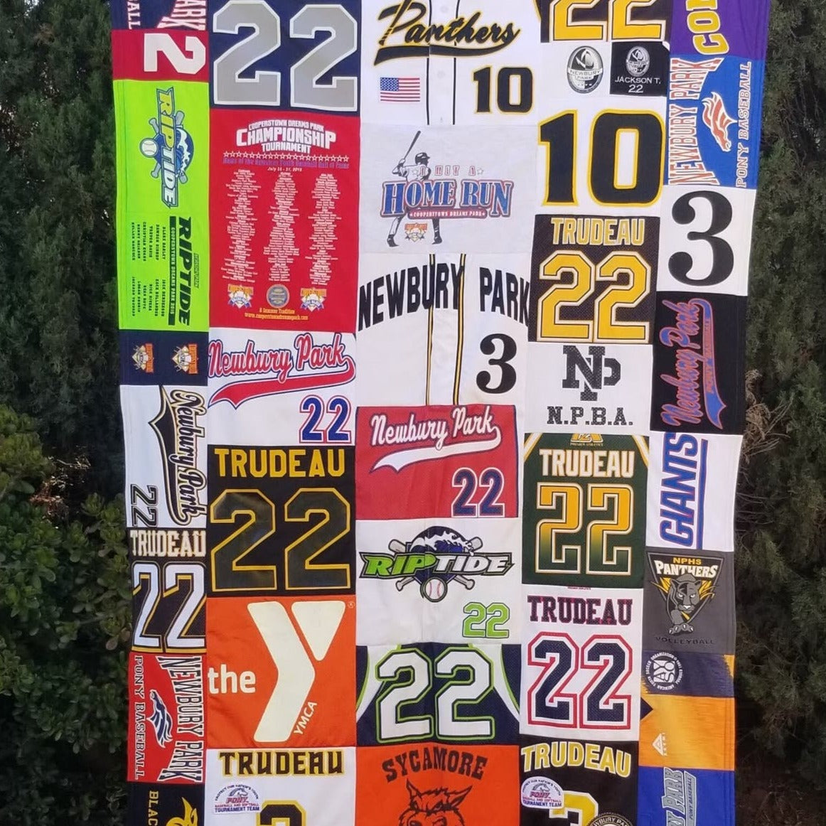 Custom Memory Quilt made with Sports Jerseys
