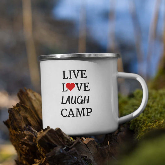 Live Love Laugh Camp Enamel Mug